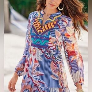 Soft Surroundings Sheer Tory Tunic Petite Large